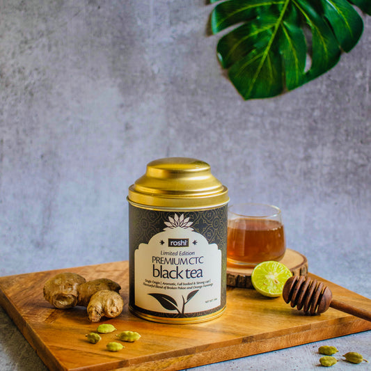 Roshi Premium CTC Black Tea | 250g | Single Origin | Chai Patti From Terai region in Darjeeling District | Aromatic, Full bodied & Strong Chai | Flavourful Blend & Kadak Chai