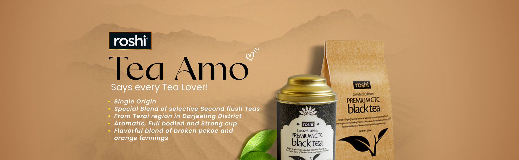 Black Roshi Roshi Premium CTC Black Tea | 250g | Single Origin – Roshiwellness