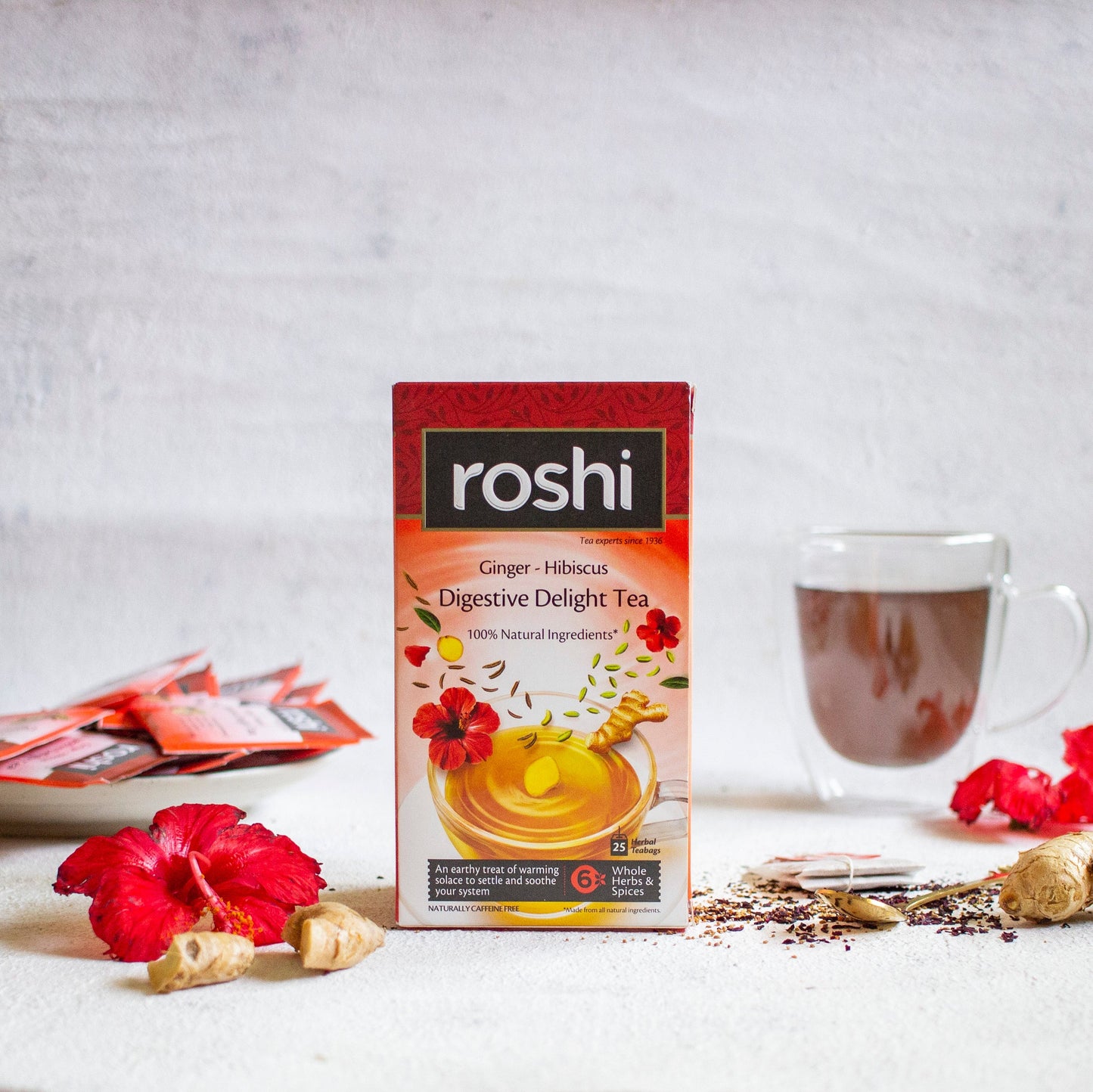 Roshi Digestive Delight Combo | 50 teabags | For Healthy Digestion & Acidity Relief