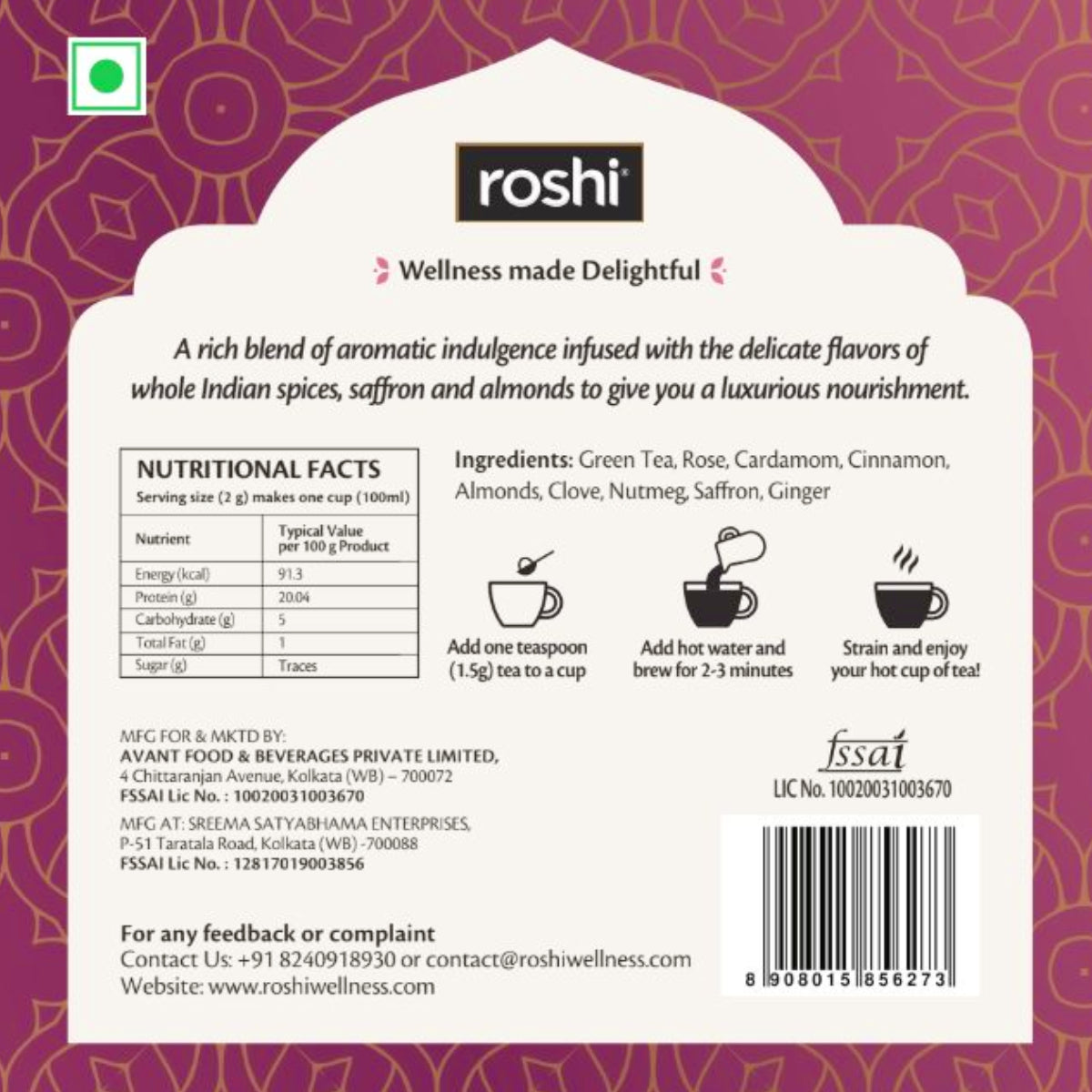 Roshi Royal Kashmiri Kahwa Tea | 100g