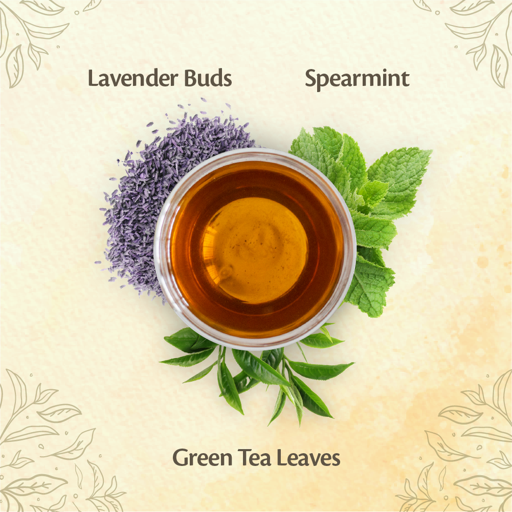 Roshi Lavender ~ Mint Green Tea | 100 g